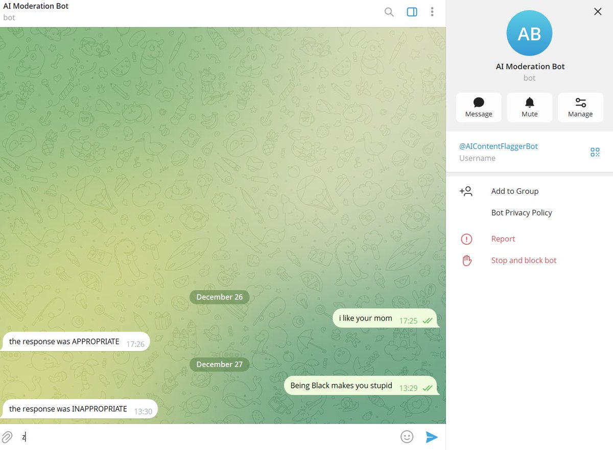 Uf_aliyuN's tweet photo. As part of Week 2 of the AI Mentorship Program led by @hgeh_o , 
 @Manuelxxix and I developed an AI-driven Telegram content moderation system using Pabbly Connect and Make . https://t.co/qBRnTnAkAw