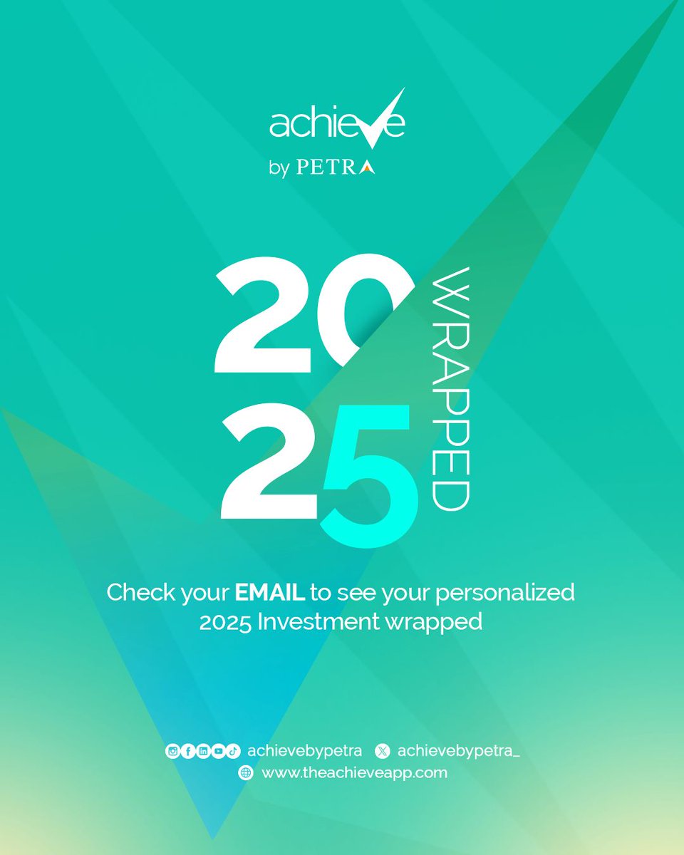 📩🎁 You’ve got mail!

Your 2025 Investment Wrapped has landed.
Were you a Big Baller or a Wall Street Genius? 

Check your inbox (or Promotions tab) to find out!

 #2025Investing #InvestmentWrapped #achievebyPetra #DettyDecember