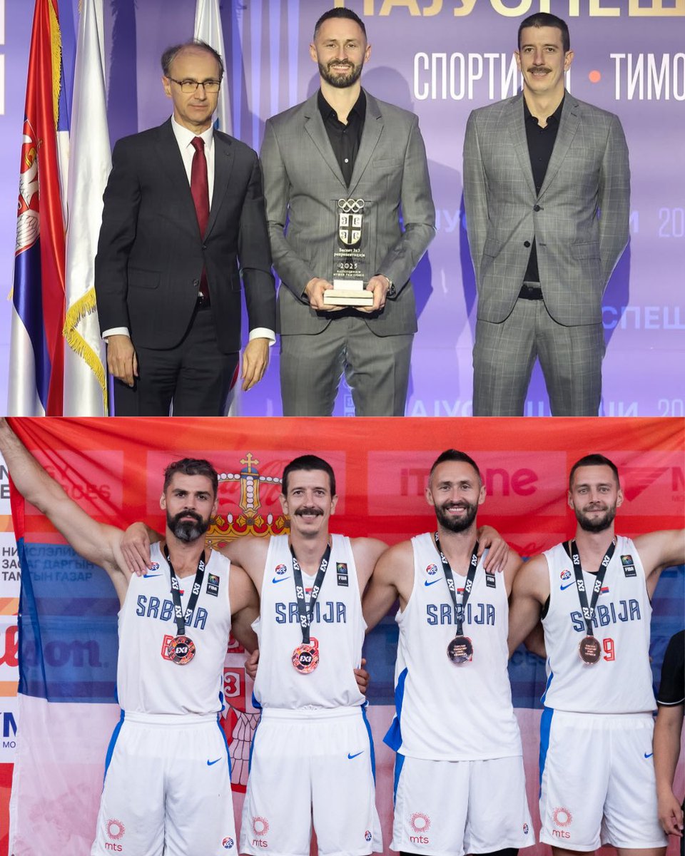✅ Strahinja Stojacic named Best Athlete in Team Sports 2025

✅ Stojacic, Barac, Brankovic and Majstorovic recognized as Best Team of the Year 🇷🇸

Awarded by the Serbian Olympic Committee for an incredible season 👏 #3x3Basketball