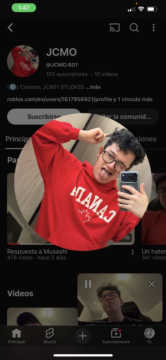 Es sorprendente que un tipo con esta cara, me termine borrando un video en mi canal