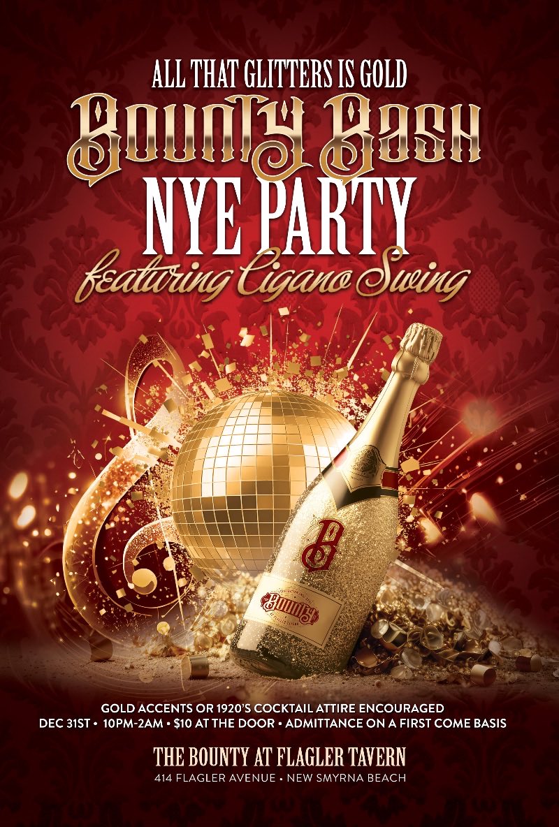 We are S O L D ✨ O U T of tickets for this year's NYEve Dinner,

but there will be room for the Bounty Bash! Get here early, it's first come first serve and with limited space!

The party starts at 10pm • Cover: $10 with 21+ ID