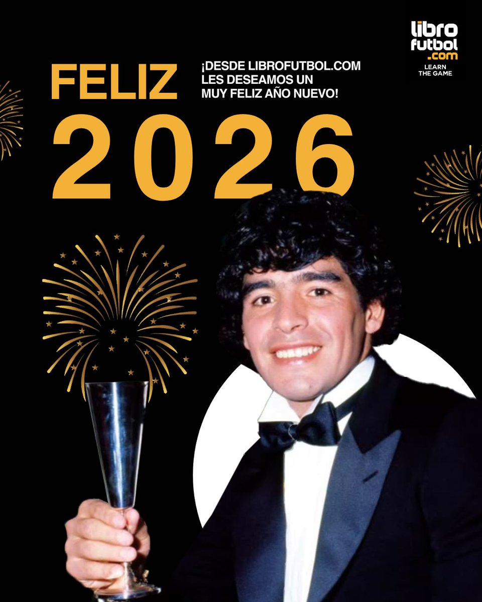 LIBRO_FUTBOL's tweet image. 🎆 Feliz año nuevo, ¡feliz 2026!

⚽ Desde LIBROFUTBOL.com les deseamos un muy buen comienzo de año.