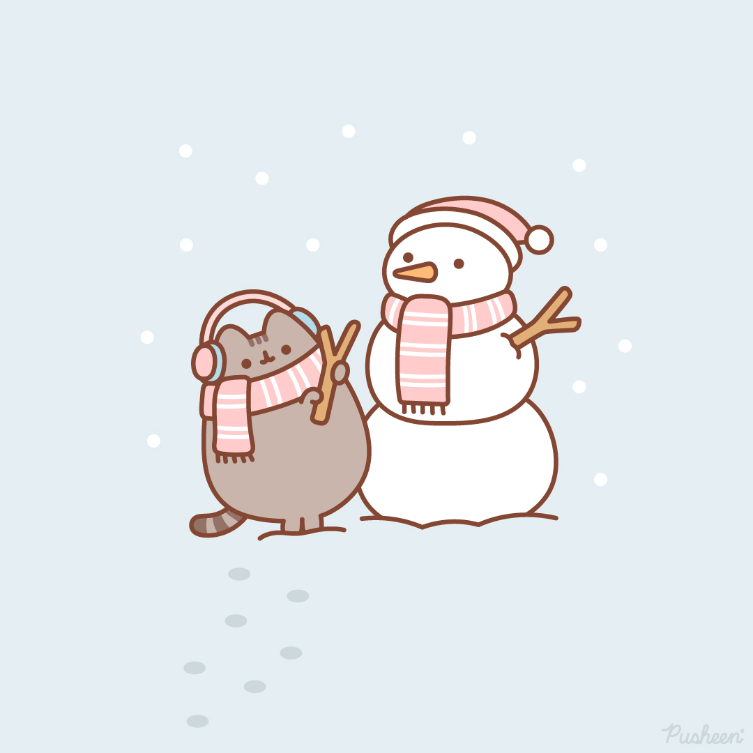 Pusheen's tweet image. 💙 ☃️ ❄️
