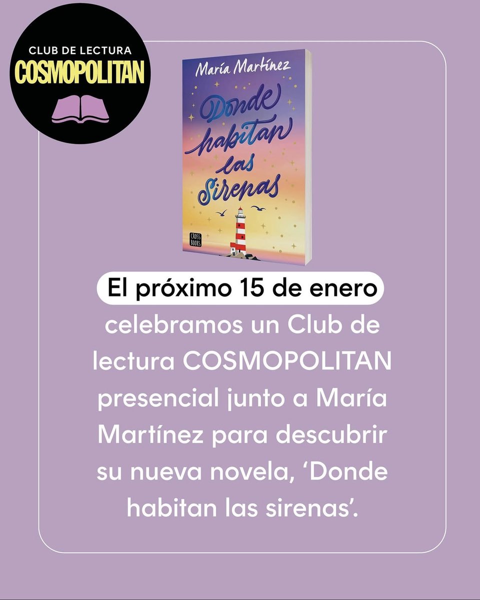 Mariet_Martinez's tweet photo. Club de Lectura Cosmopolitan. 
15 de enero, de 19 a 22 h, en el espacio Casa Almagro by The Pavilions Hotels &amp; Resorts de Madrid.

Link para conseguir entrada.
https://t.co/cw8Cxi70Up https://t.co/FcSx75cm43