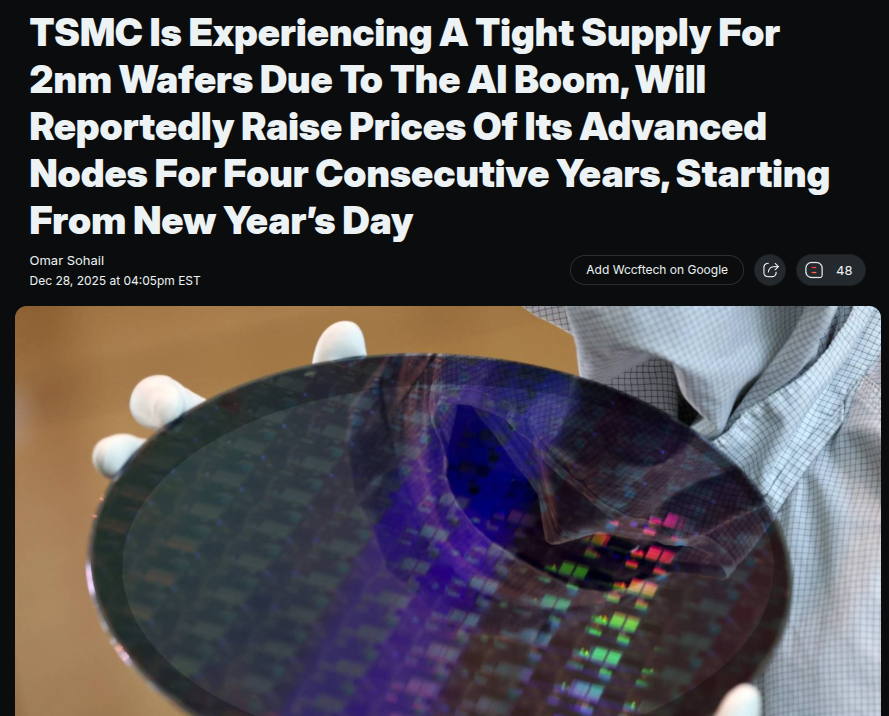 tsmc wafer article