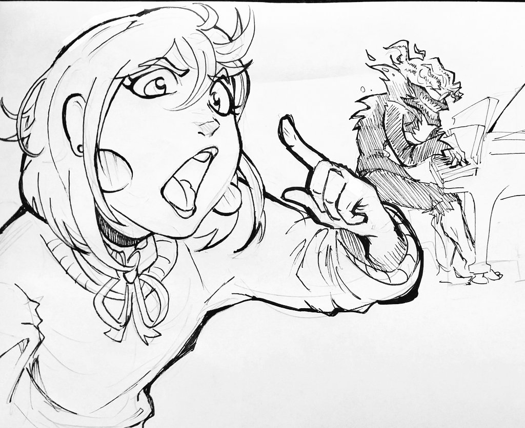 I made this a while ago but I really liked the result. 

And this man doesn't know how to play the piano.
#Dandadan