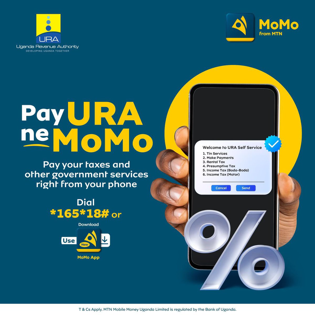 Why spend your day in a bank queue when you could be growing your business? 📈
​Skip the paperwork and pay your URA taxes instantly with MTN MoMo. Fast, easy, and right from your phone.
​📲 Dial *165*18# to get started.
​#ThePowerToBeMore #TogetherWeAreUnstoppable