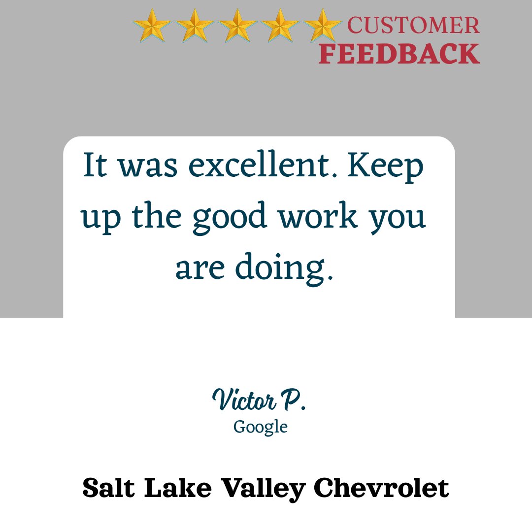 SLVChevy's tweet image. Thank you so much for sharing your positive experience with us, Victor! We are thrilled to hear that you had a great time at our business. Your kind words mean the world to us, and we can't wait to see you again.