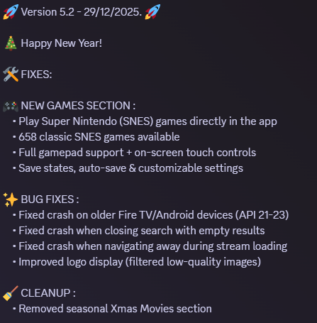 🚀CINEMA HQ UPDATE - V5.2

🌐Website : https:// cinemahq. app
🌐Downloader Code : 764496
🌐Digilink Code : 668549
🌐Applinked Code : 144
🌐Discord : discord.com/invite/6UwYaXG…
🌐Github : github.com/Inside4ndroid/

ENJOY! 

💕💕LIKE &amp; RE-POST💕💕