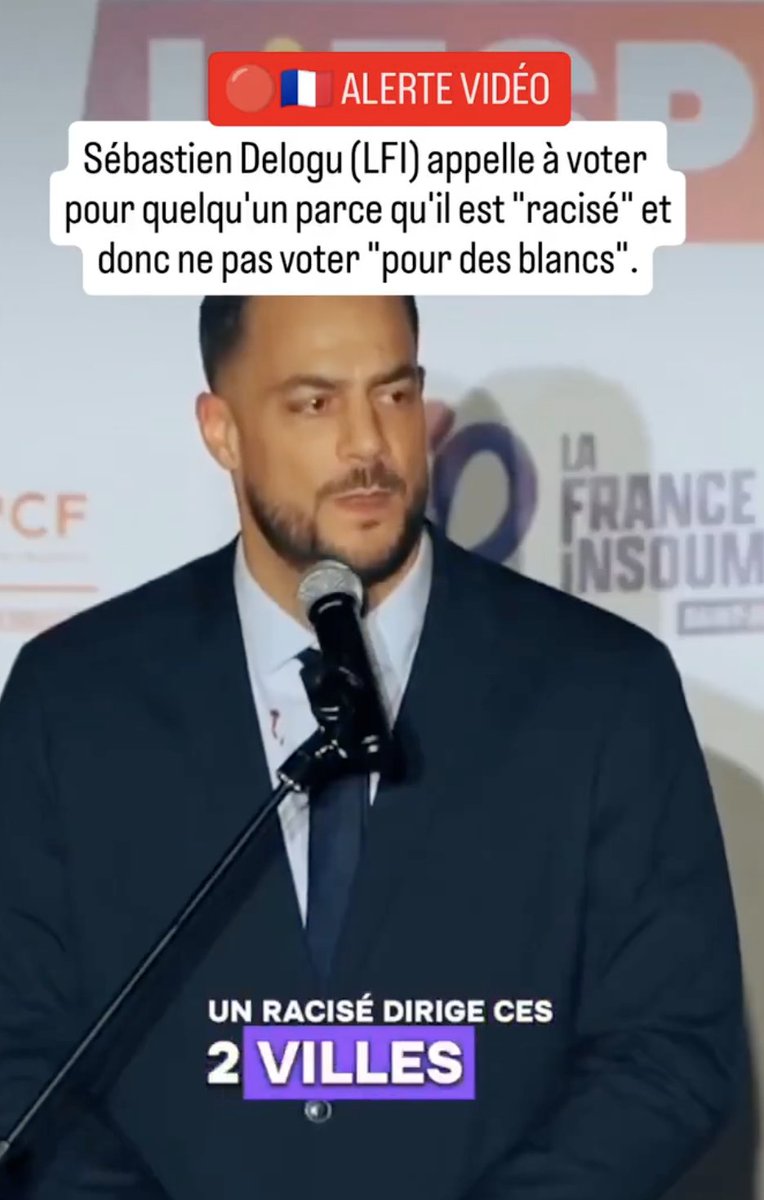 Résumons. En une semaine, nous avons :

- Carlos Bilongo qui vante le "grand remplacement" en expliquant que les Africains sont plus nombreux et intelligents que les Blancs. Ajoutant, sourire en coin : "Tant pis pour eux".

- Sébastien Delogu qui appelle à voter pour quelqu'un