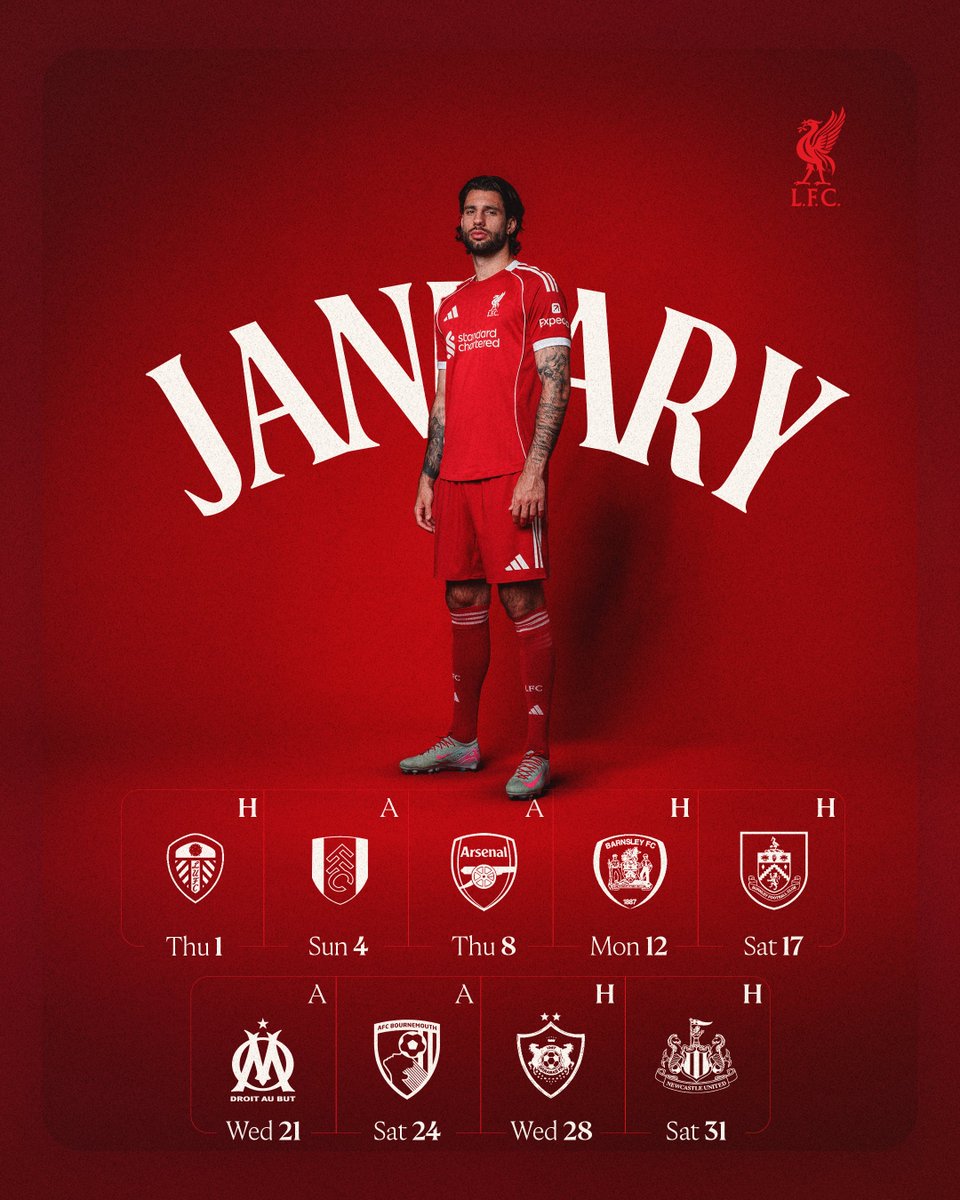 LFC's tweet image. Ready to head into 2026 👊🗓️