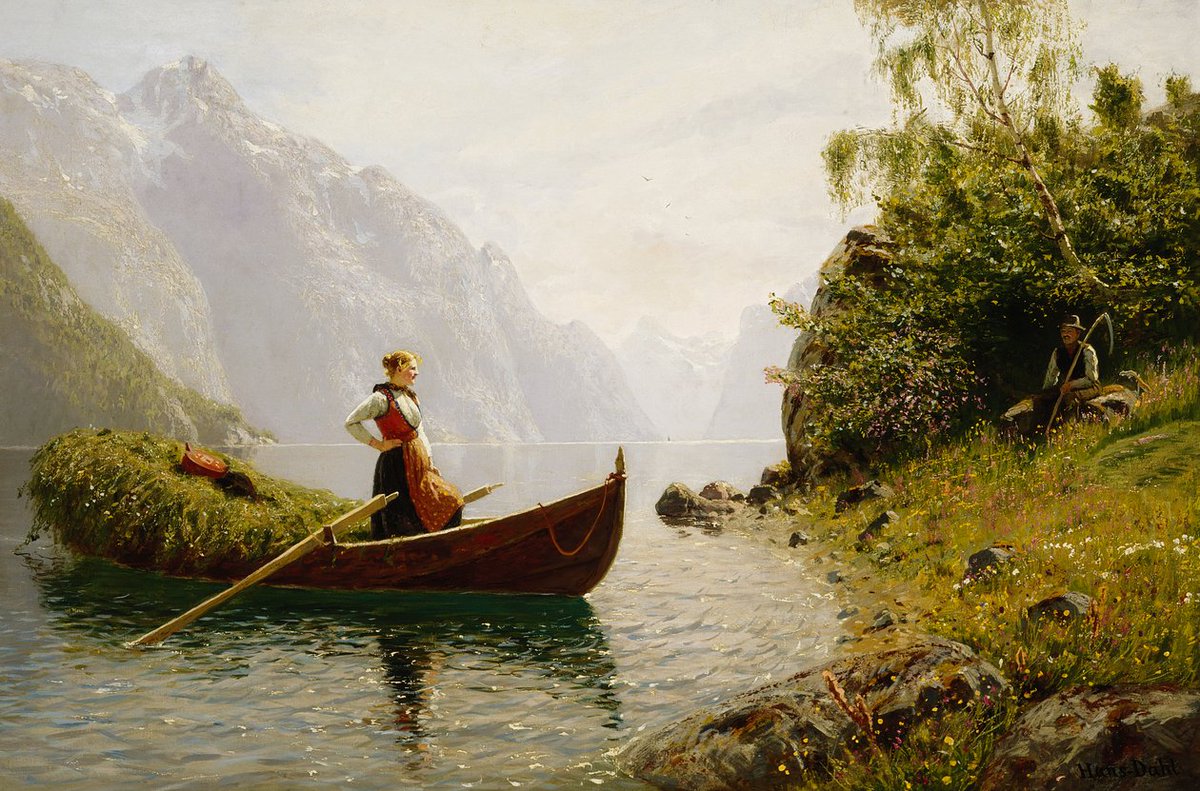 HistoriaJack's tweet photo. The beauty of the Norwegian Fjords by Hans Dahl https://t.co/8xRQZ0AUjG