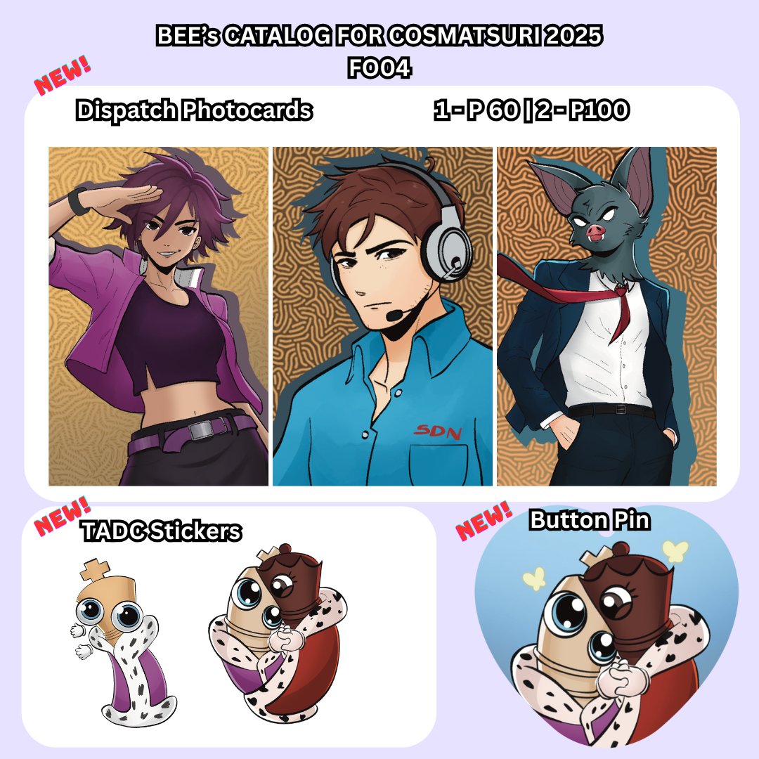Updated items to the Catalog! I forgor to update since i'm helping with production!!! ~ 

Also please forgiveth my voice hasn't returned and it hurts to speak