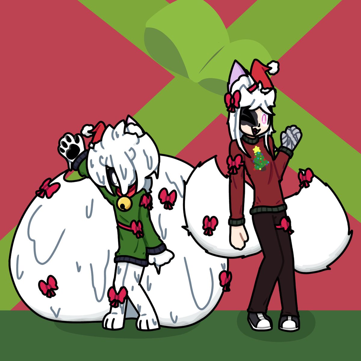 I hope ya all had happi Foxtsmass 🎄🎀✨️🦊
And i aint late totally- >w>