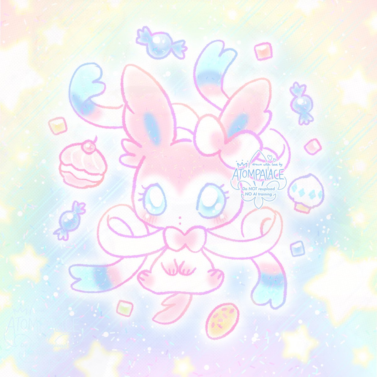 atompalace's tweet image. 🌈🩵 sugar 🍬 sylveon 🎀🍭✨