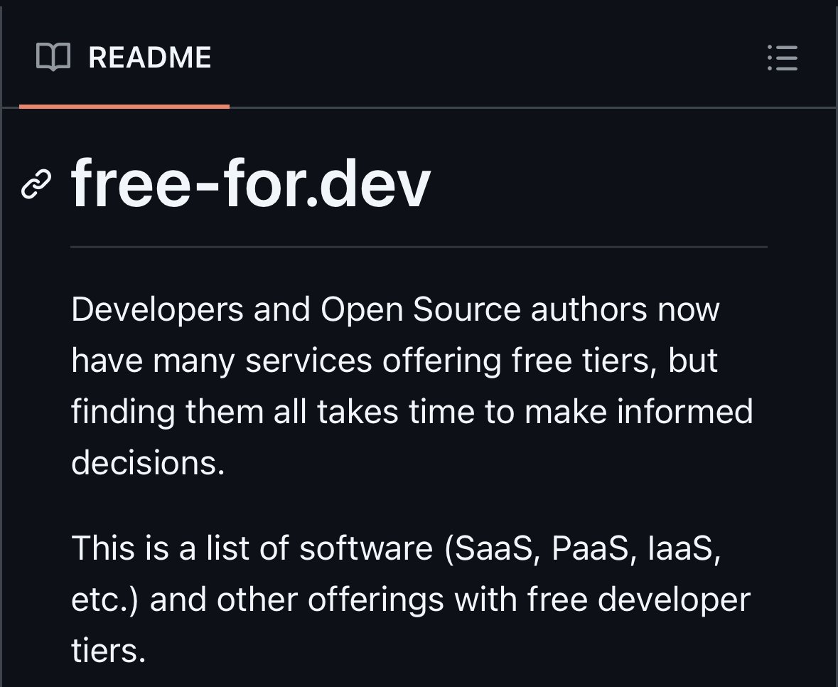 GithubProjects's tweet photo. A curated list of free software and services for developers. https://t.co/BETRB7Ntq6