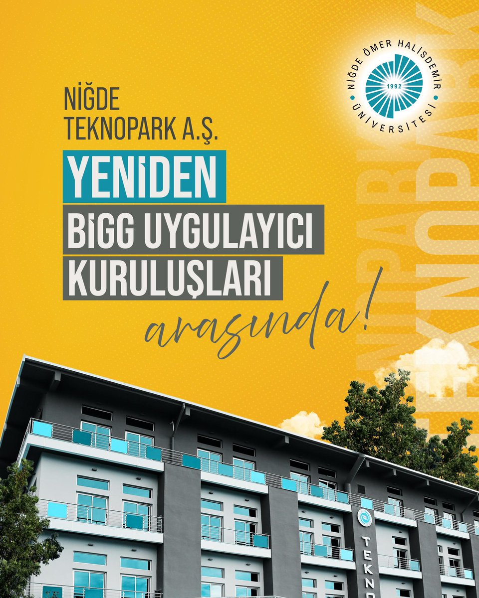 DrHasanUslu's tweet photo. Niğde Teknopark A.Ş., TÜBİTAK değerlendirmeleriyle yeniden “BİGG Uygulayıcı Kuruluşları” arasında yer aldı. Emeği geçen herkese teşekkür ediyor, Üniversitemize ve ilimize hayırlı olmasını diliyoruz.

#NÖHÜ
#Niğde https://t.co/45sZgwjlWQ