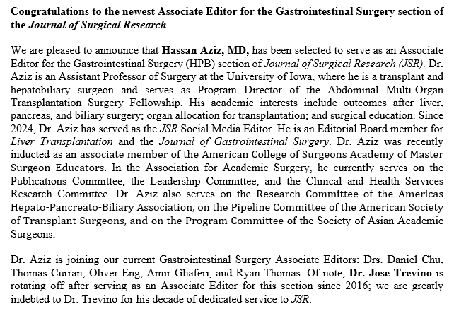 Journal of Surgical Research tweet media