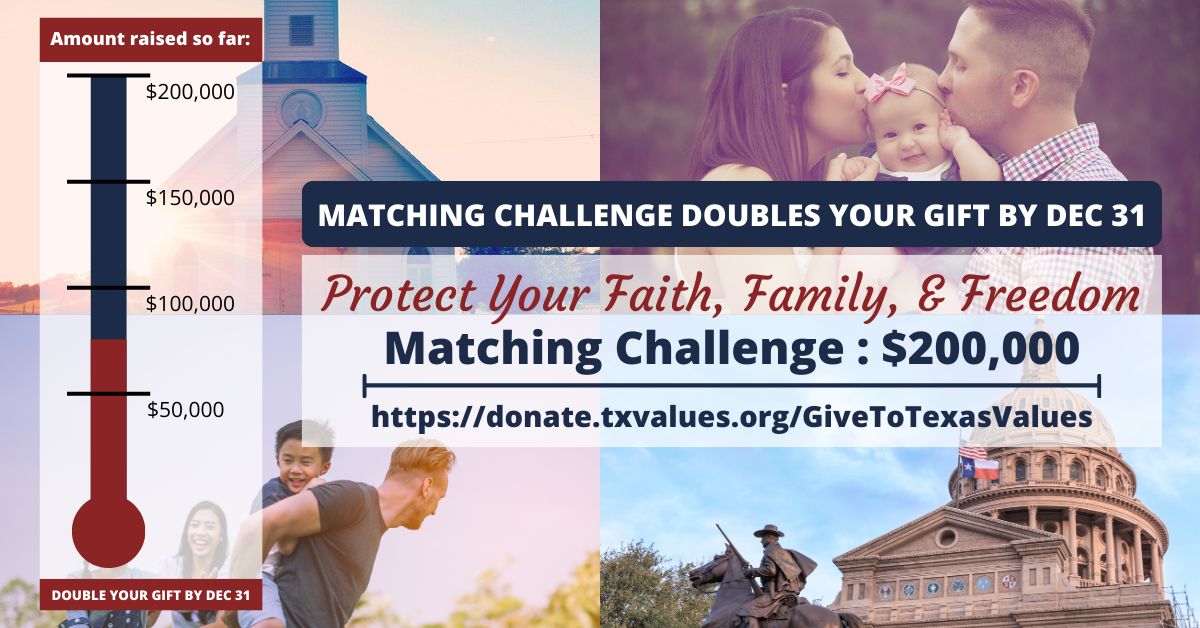 txvalues's tweet photo. 🚨 Your impact just doubled! 🚨

Thanks to a $200,000 Matching Grant, every dollar you give to Texas Values by December 31st will be matched — dollar for dollar! Help us continue the fight to protect faith, family & freedom in Texas and double your impact by donating to Texas Values. This is your moment to make a powerful difference. Will you join the fight? Donate today: https://t.co/xUengkI7lN