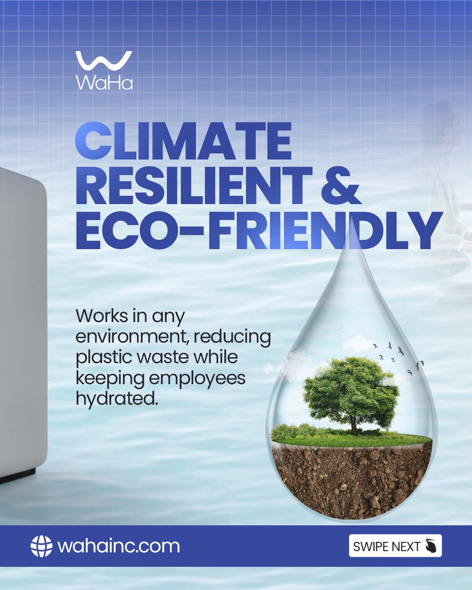 wahainc's tweet photo. The Future of Office Hydration is Here! 💧

Stop relying on water deliveries and start generating your own pure supply directly from the air.  Simple &amp; Smart

https://t.co/hu0Yd5lq5U

#WaHa #Sustainability #CleanWater #OfficeTech #EcoFriendly #SmartWorkspace #AWG #ClimateTech https://t.co/zoZLen3VMd