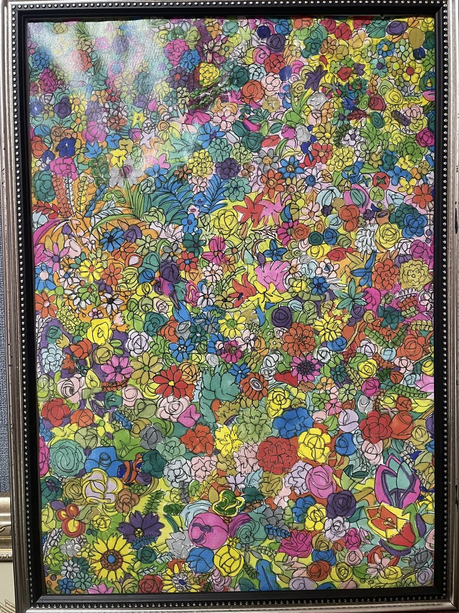 色とりどりの花達💐 アナログ🌹A4🌹 #絵描きさんと繋がりたい