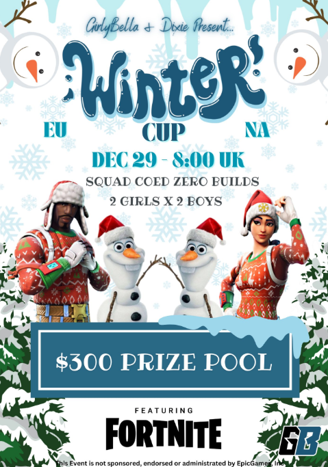 daisyxx0s's tweet image. Competing In a £300 Winter cup Hosted By @Girlybella STREAMING IT LIVE ON TWITCH AT daisyxx_xx JOIN!!!!!!  @ThriveMedias