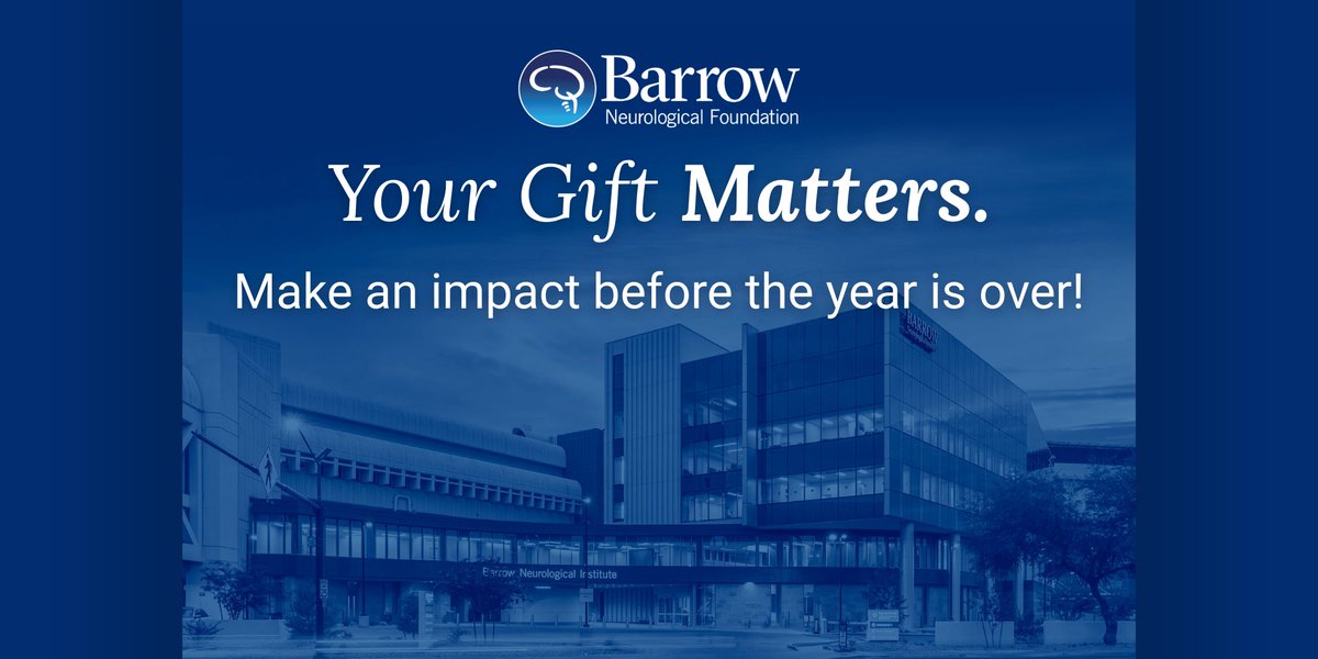 SupportBarrow's tweet image. ⌛ Only THREE days remain to make your tax-deductible donation for 2025! Give today and ensure your generosity continues to support patients and their families at Barrow Neurological Institute. 

Your Support Matters! Give today: bar.rw/4qyMP92