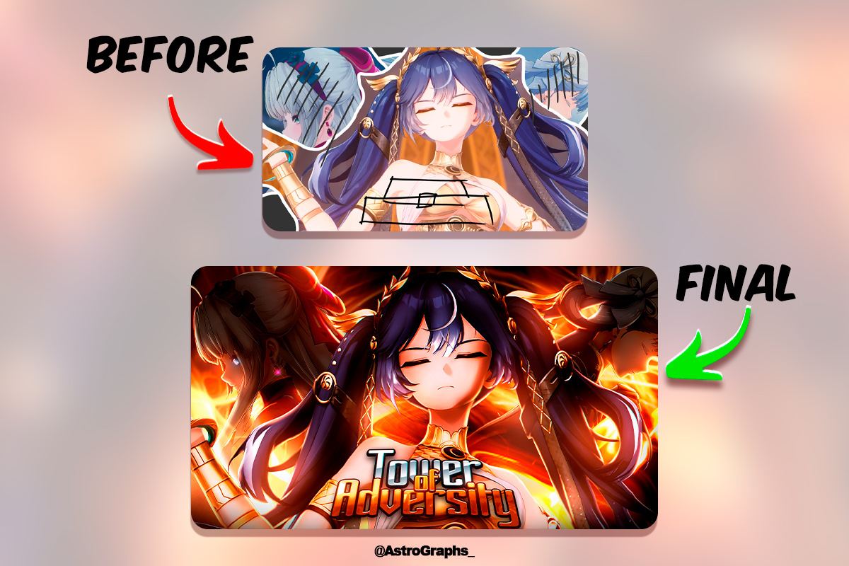 Raw / Final 👁️
Another Recent gaming thumbnail of Wuthering Waves

👨‍🍳3hr to finish it