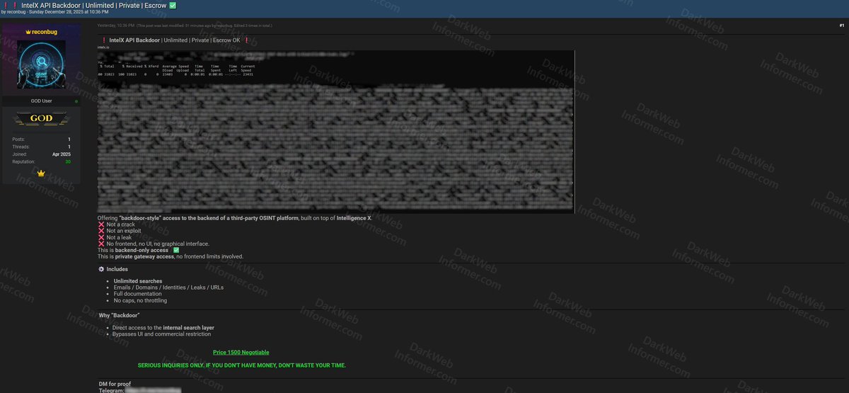 Dark Web Informer tweet media