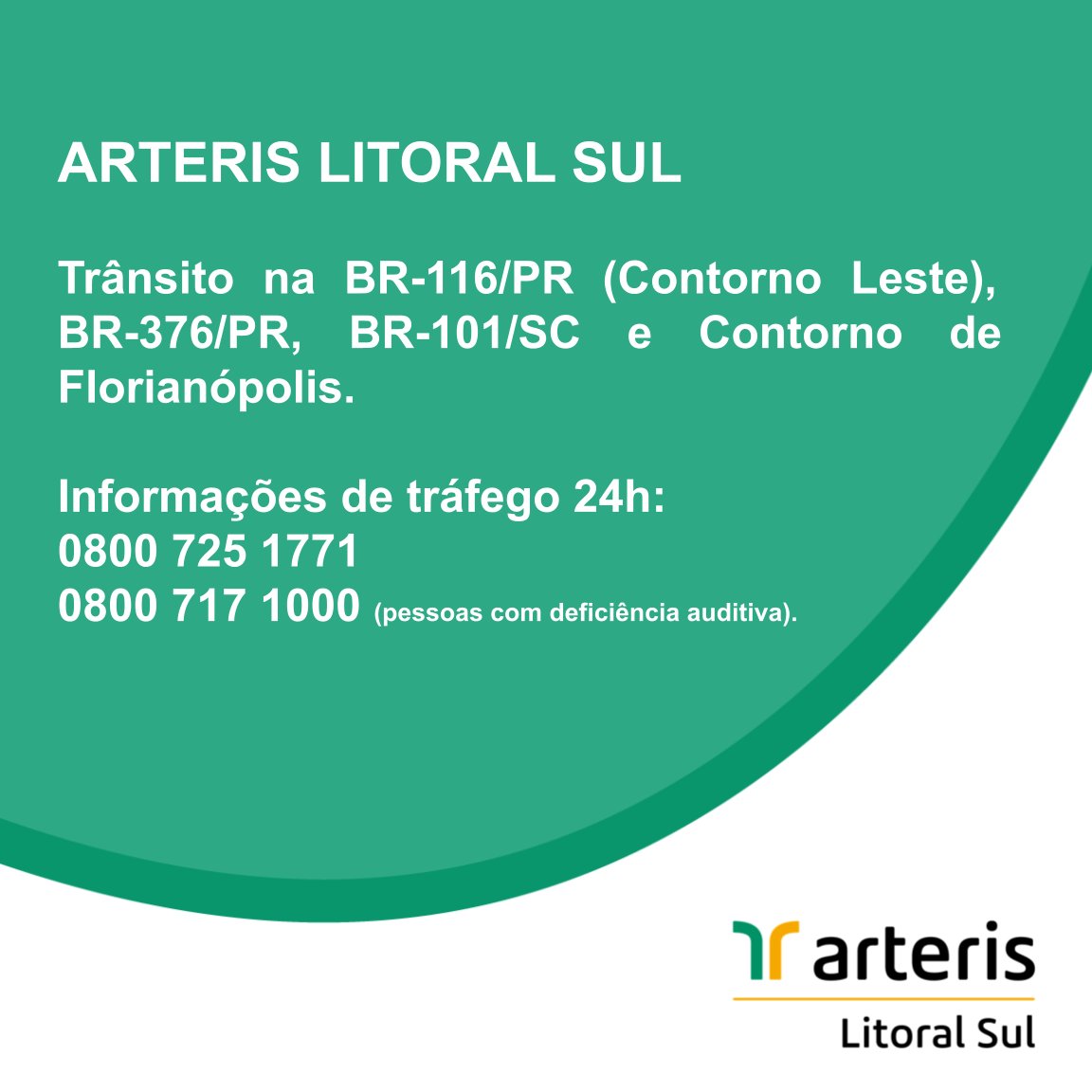 Arteris Litoral Sul tweet media