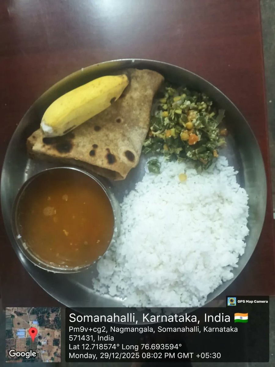 dbrars776's tweet photo. 29/12/2025 night dinner  #SocialAudit_SWDMeals #SocialWelfare_Karnataka https://t.co/rCIgV2Hh86