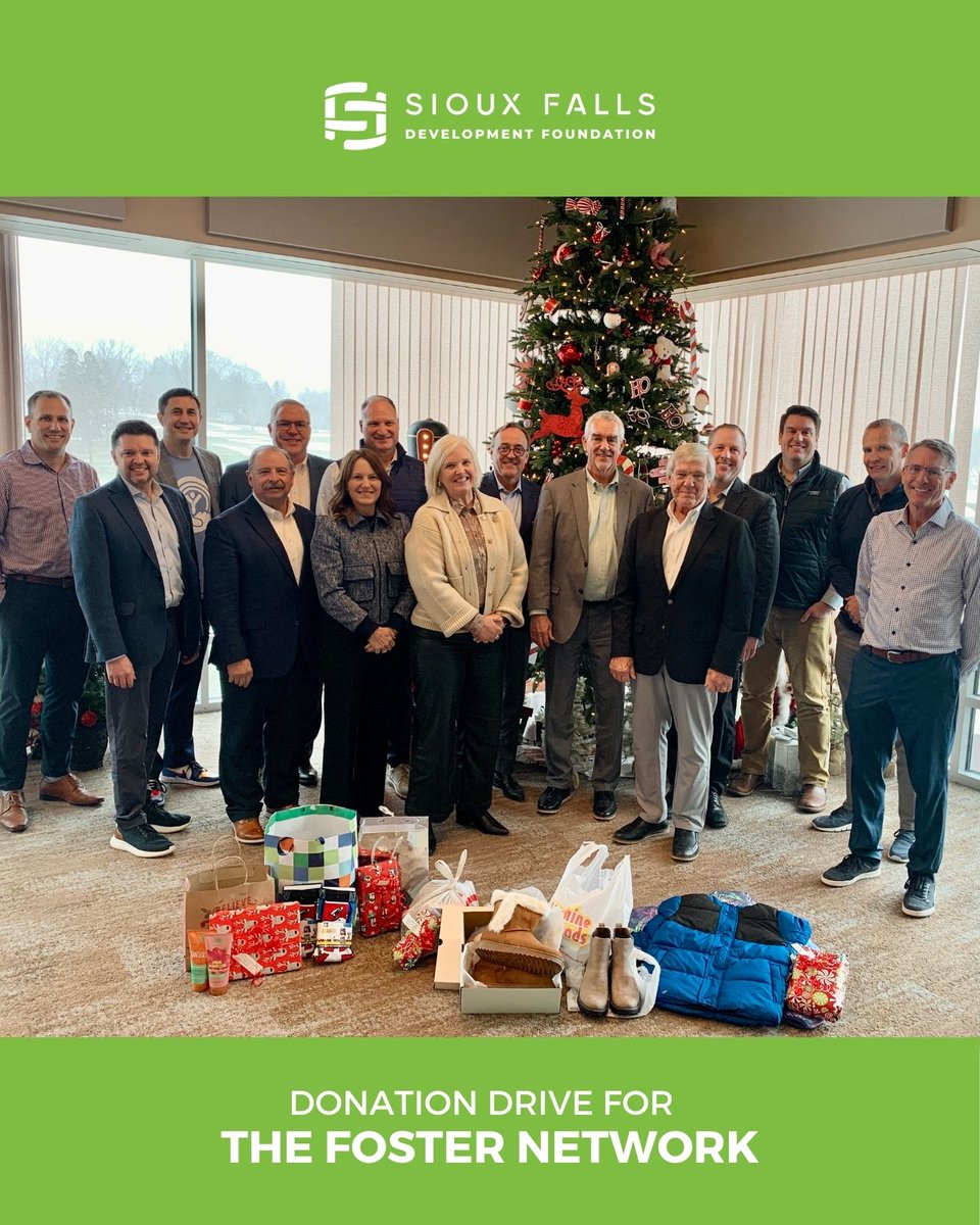 Giving back this holiday season!

Along with our friends from <a href="/GreaterSFCC/">Sioux Falls Chamber</a>, our board and staff collected items for the Foster Network, an organization that serves foster children &amp; families.

Together, we were able to collect children's winter clothing, underwear, socks, &amp; more.