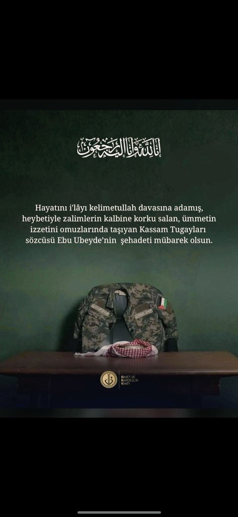 Allah'ın karşısında sizler bizim hasmımızsınız.

Şehit Komutan Ebu Übeyde

#Yalova Kassam Tugayları Tutuklandı Erdem Timur TOKİ DEAŞ