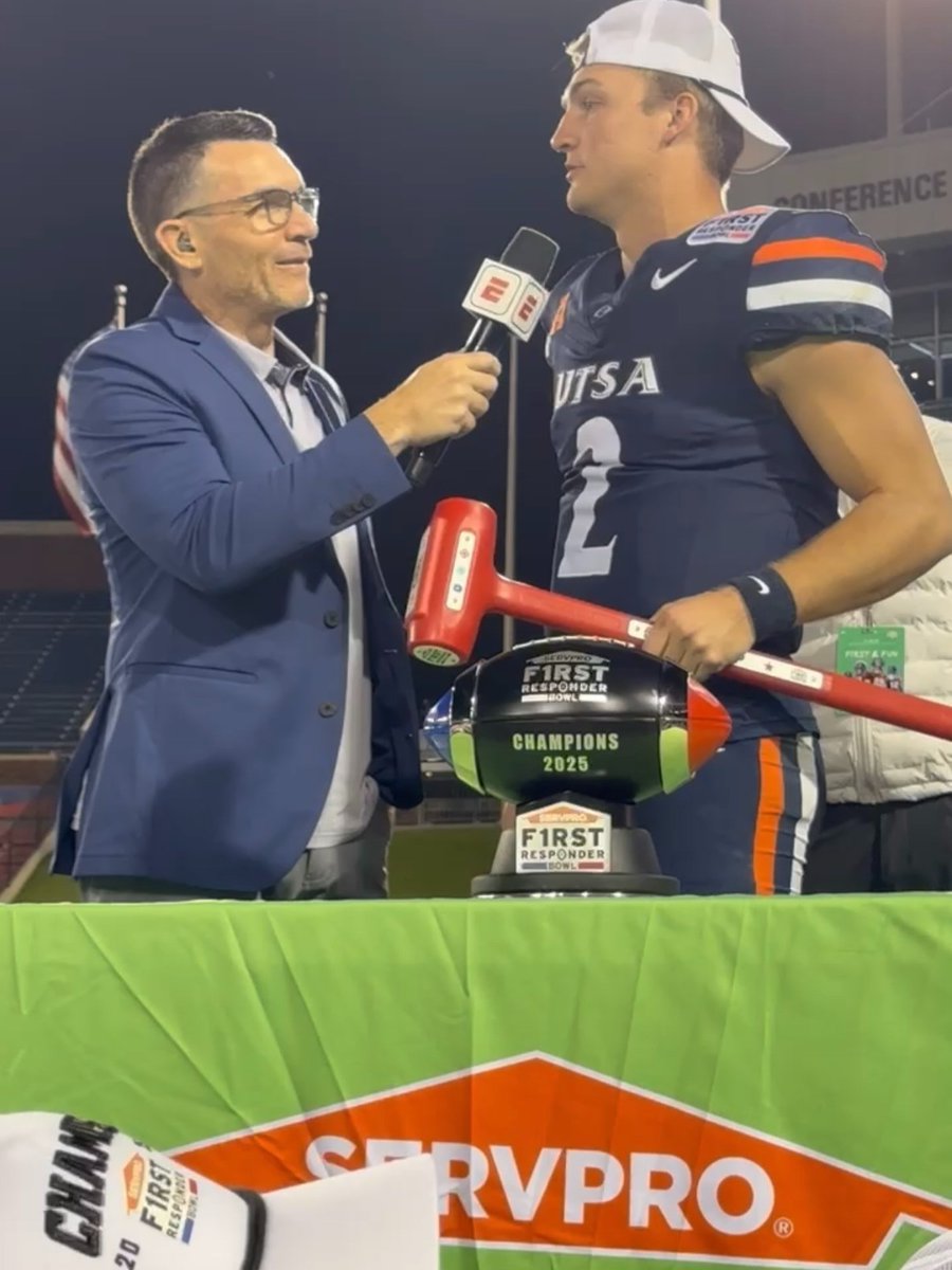 SERVPRO's tweet image. From kickoff to the final whistle, the SERVPRO First Responder Bowl was a proud and powerful opportunity to come together in honor of the dedication, sacrifice, and service of first responders and the families who support them every step of the way. SERVPRO is honored to continue…