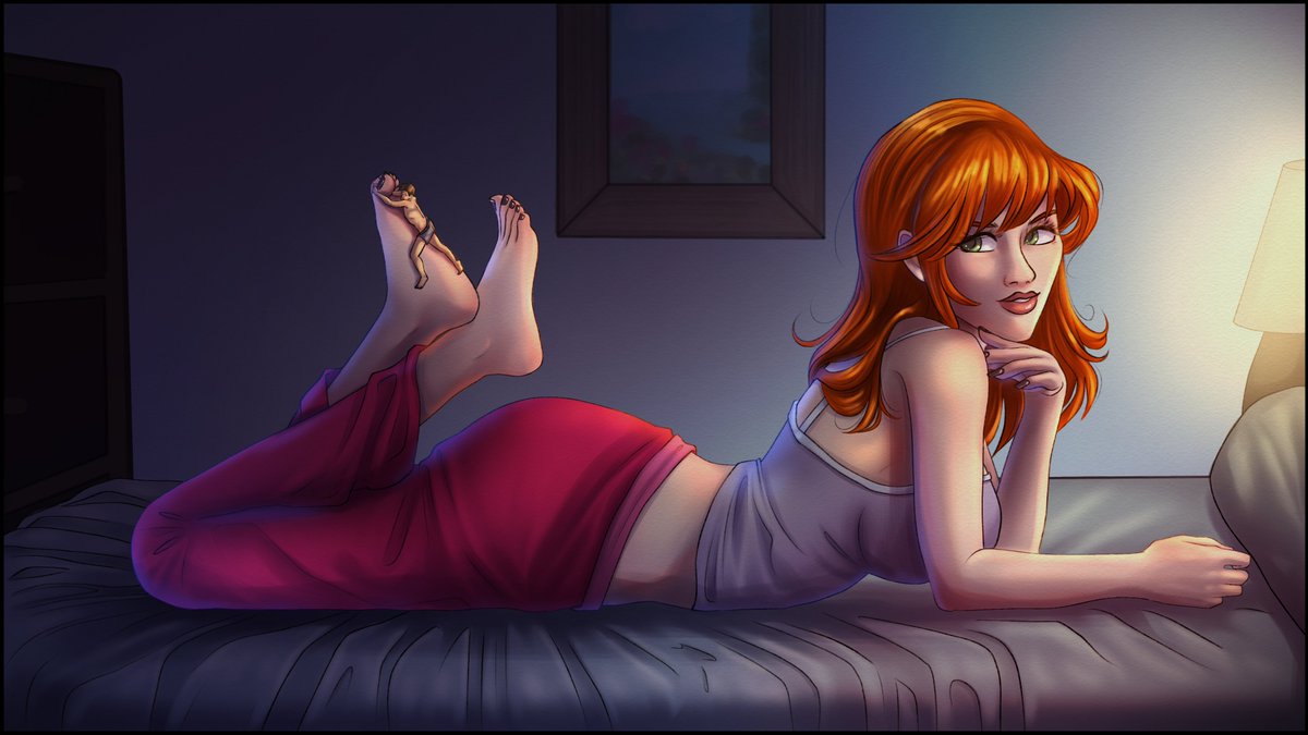 TeaQuill's tweet image. This is a commission done for @TinyEmporium . His lovely lady Kelly Smith has found herself with a small visitor...let's see how long he can hang on.
Thank you kindly for the commission!
#Sizetwitter #gts #shrunkman