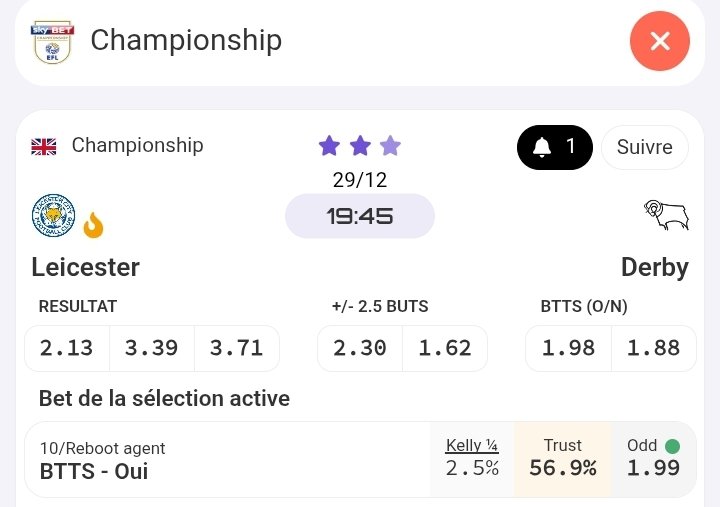 thierKnow90's tweet image. Value bet pour ce soir