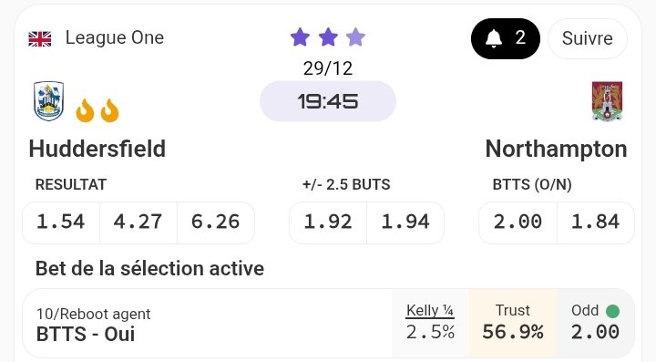 thierKnow90's tweet image. Value bet pour ce soir