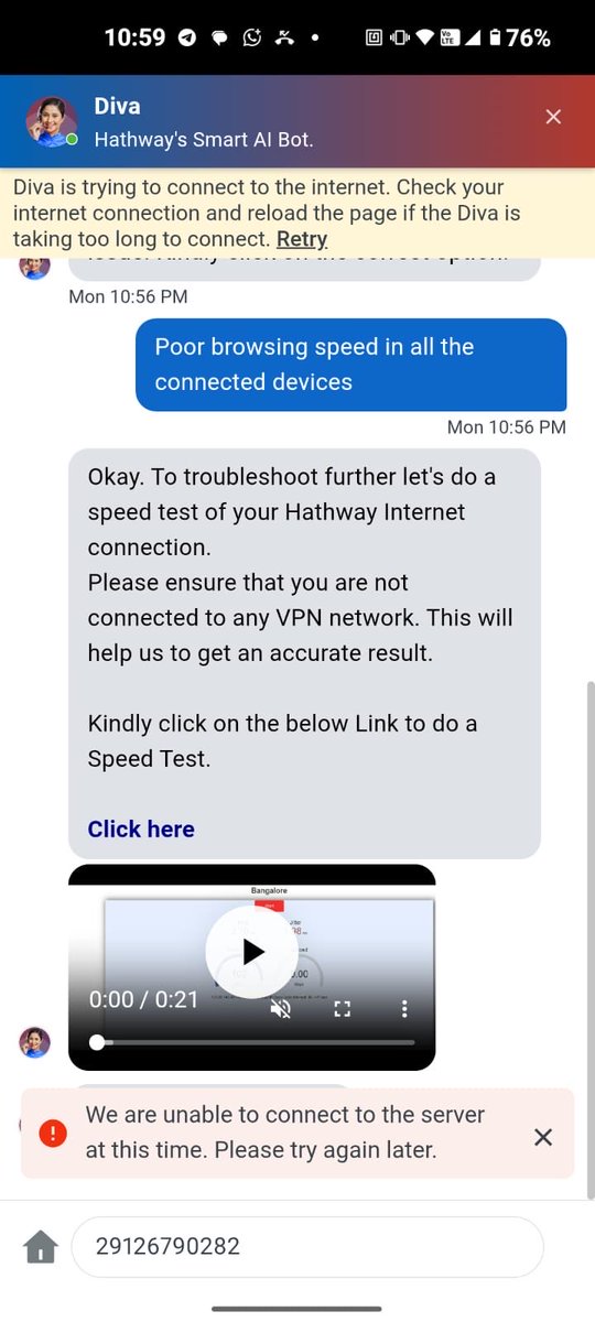 gunnerbalu's tweet photo. @HathwayBrdband @GTPLHathwayLtd 
For 50 MBPS Internet connection,
I could receive only this much speed means kindly vacate my area, else I will vacate your company connections from my area and association, also I prefer to receive the transcription of the call which was happened https://t.co/TBuLW0AjWs