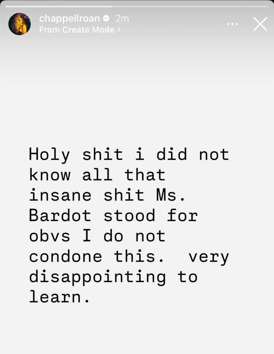 Chappell Roan via Instagram Stories! https://t.co/ZlQVutcfWd