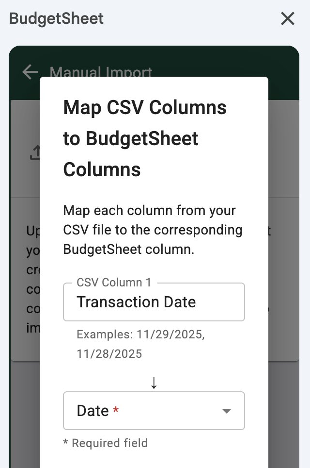 BudgetSheet tweet media