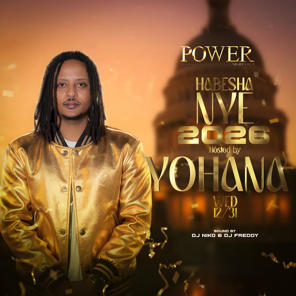 ErmiTiri's tweet photo. ✨ Habesha NYE at Power ✨
Hosted by superstar Yohana

Let’s make this New Year’s Eve unforgettable 🥂
🎉 Doors open at 9PM
🍽 Complimentary food until 11PM

🎟 Early Bird Tickets Available Now
👉 https://t.co/VbFlQOF04I

Don’t miss the biggest Habesha NYE celebration of the year https://t.co/kqliEhGddR