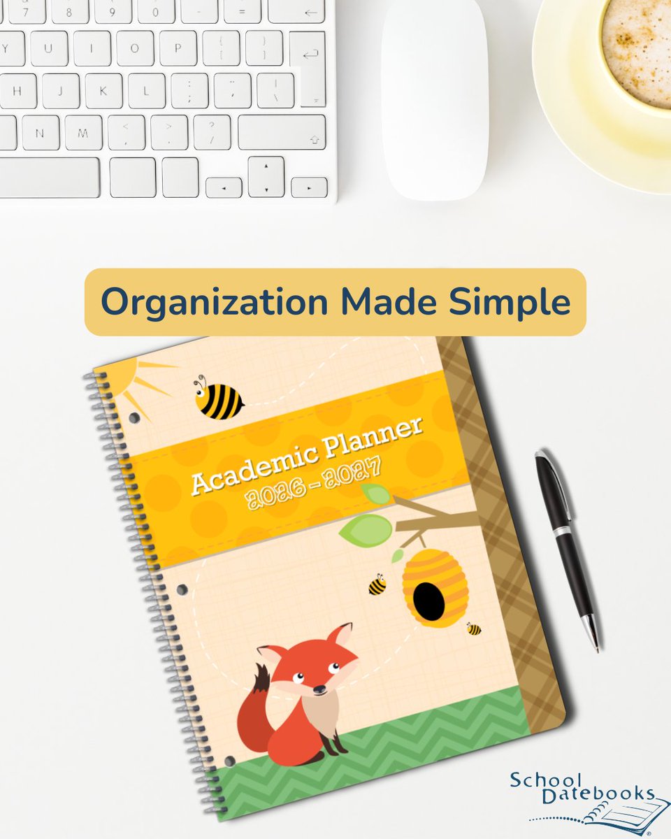 A planner that helps students stay on top of assignments, deadlines, and daily goals. Simple tools can make a big difference in building lasting habits of organization.

#SchoolDatebooks #AcademicPlanners #StudentOrganization #TeacherResources #EducationTools