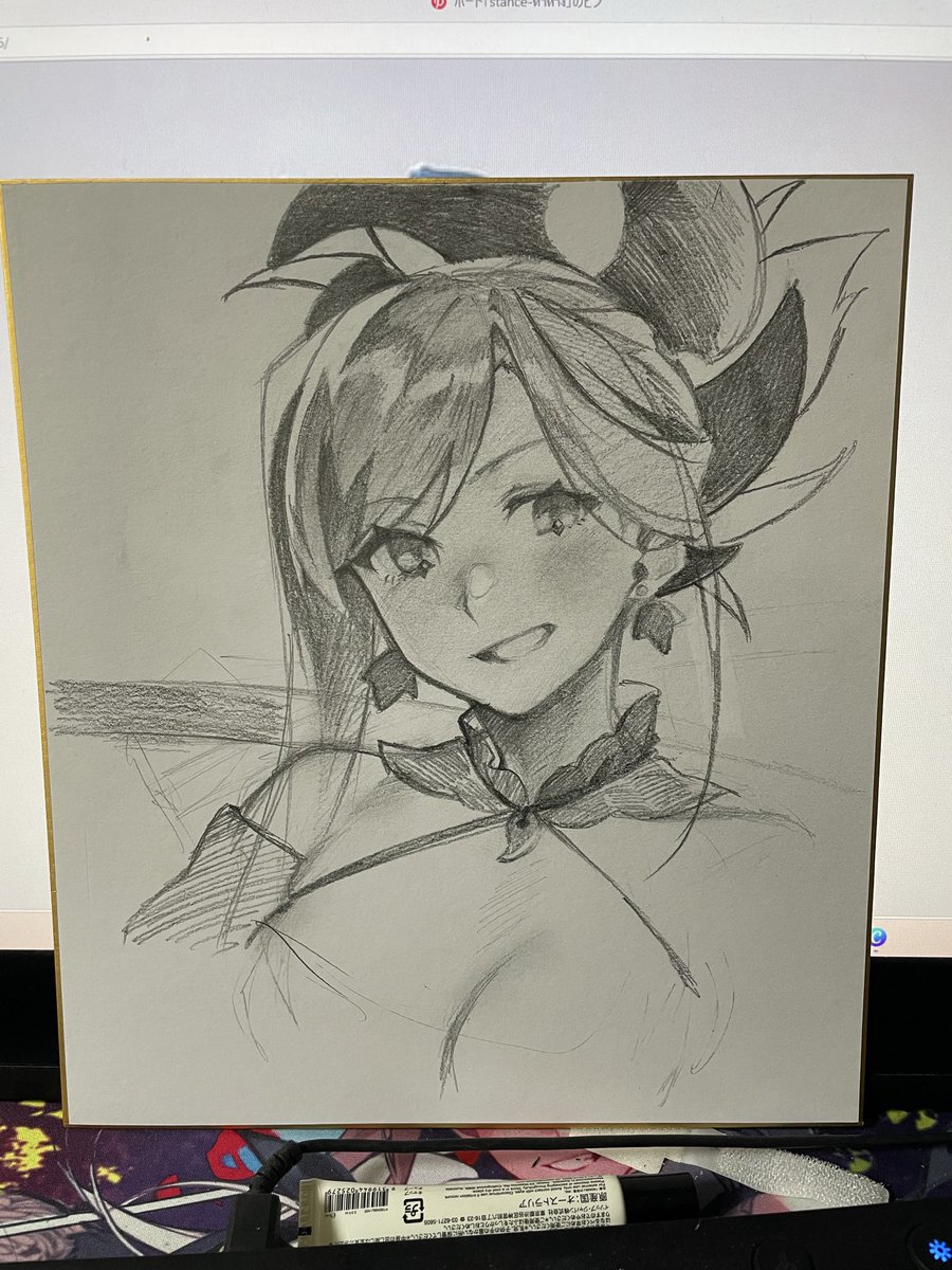 色紙描いてみた 