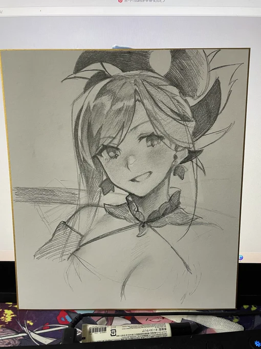 色紙描いてみた 