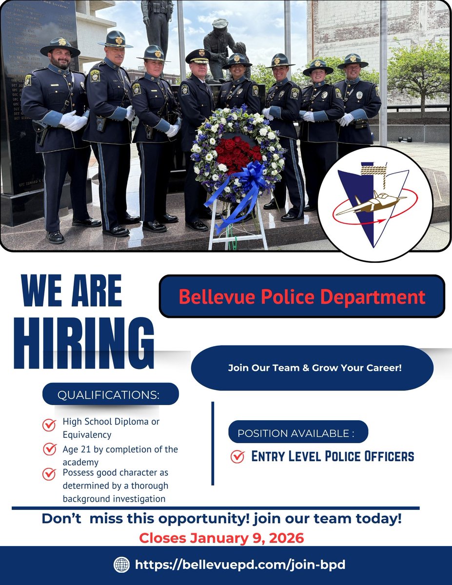 Bellevue Nebraska Police Department Recruitment tweet media