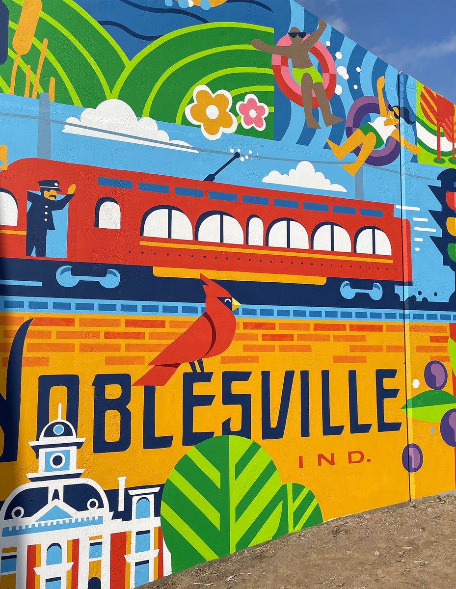 wilkinsonbros's tweet photo. It's all in the details. Here are some close-ups of our Noblesville mural on the Pleasant Street pedestrian tunnel.

Props to the City of @NoblesvilleIN for supporting public art and Hamilton County #Indiana artists! https://t.co/ldvyqjG4nb