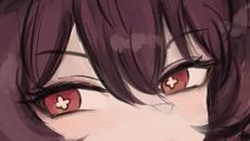 ( Hu Tao's legs dangle in the air . 
She is as light as a feather . ) 

What do you think you're doing there .. ? ~