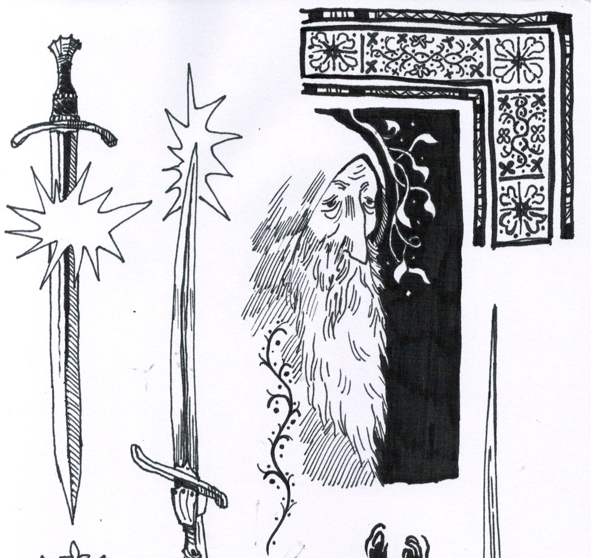 octadousk's tweet image. Old Mage and Swords