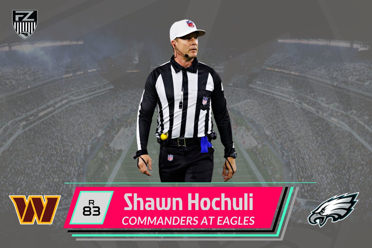 footballzebras's tweet image. Referee for Commanders at Eagles — Shawn Hochuli
 refs.ws/r2518 #WASvsPHI