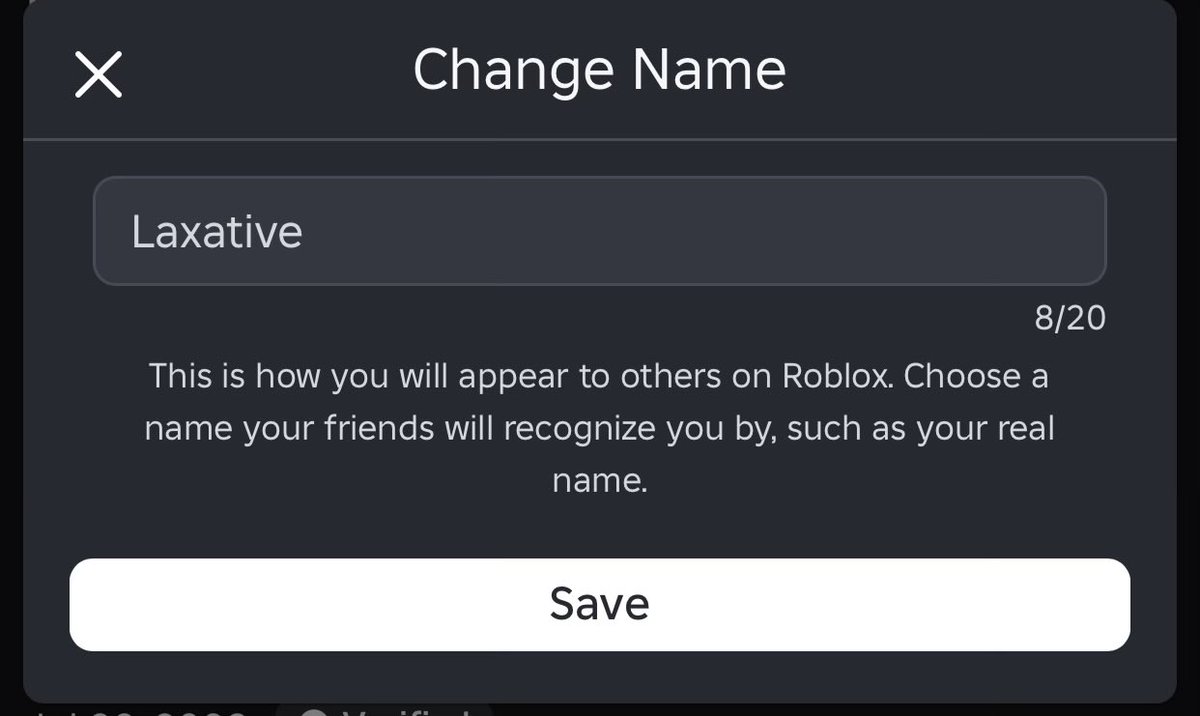 50 likes and i’ll change my display name to Laxative